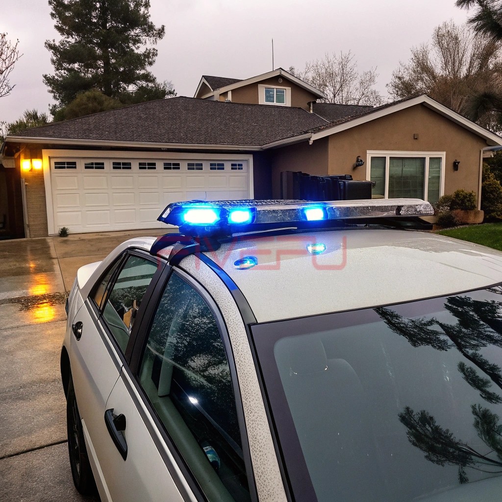 Can I have blue police lights on my car but not use them?