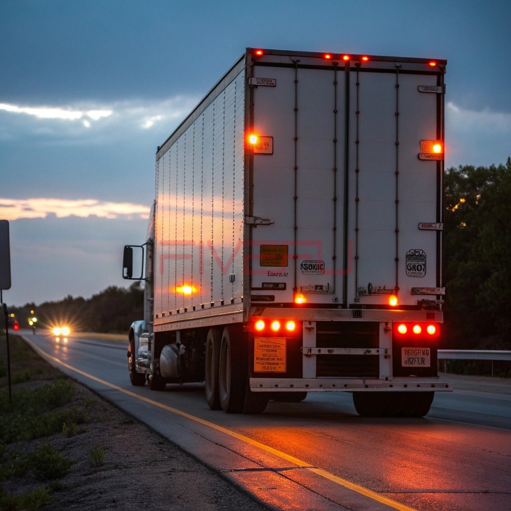 What do all the orange lights on 18-wheelers signify?